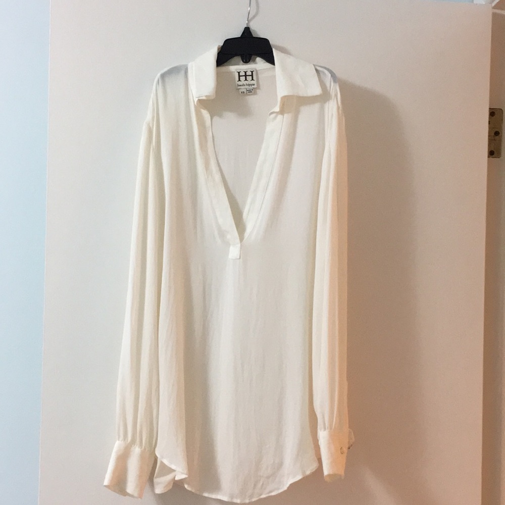 A silk white light shirt